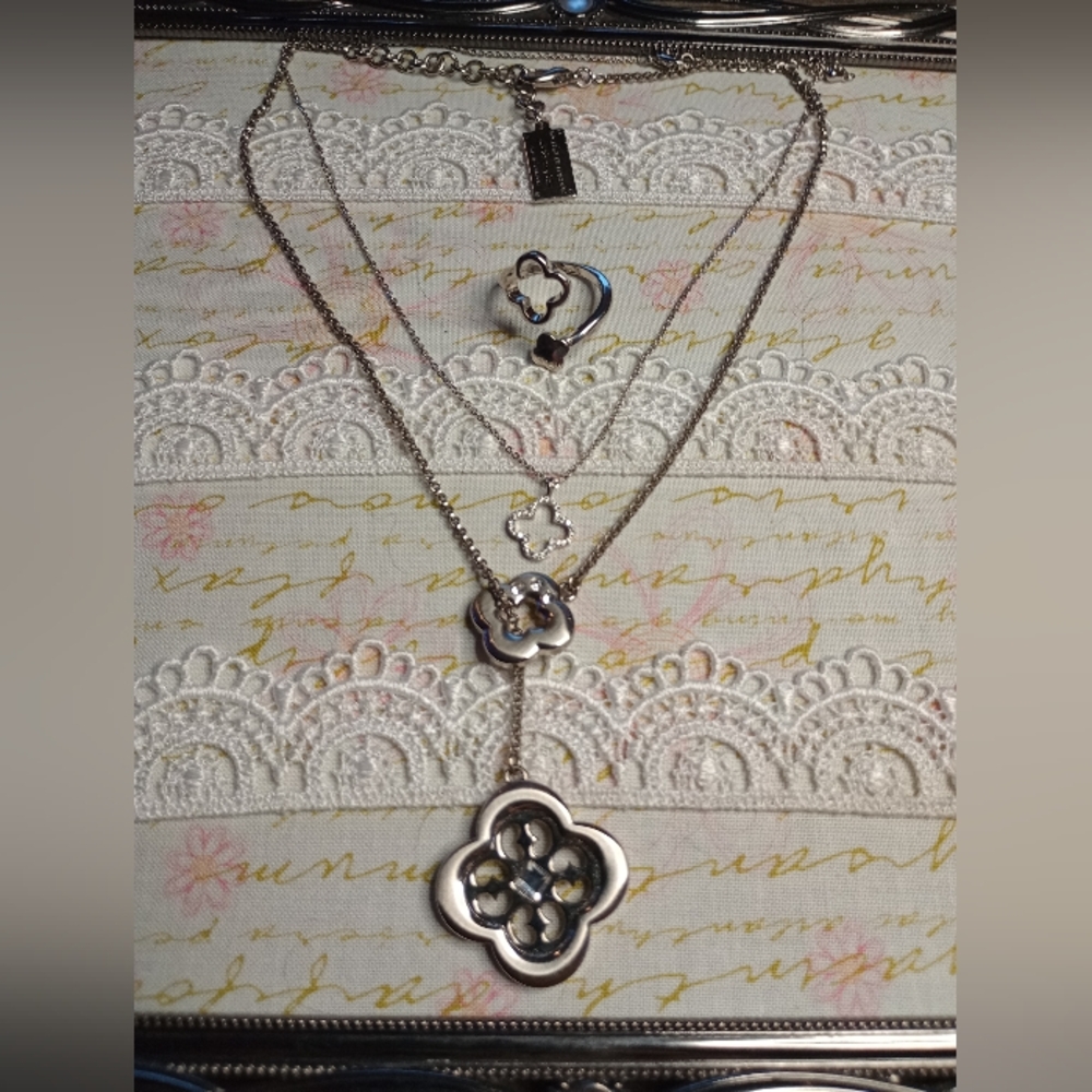Silver Socialite Necklaces And Ring - Picture 2 of 11